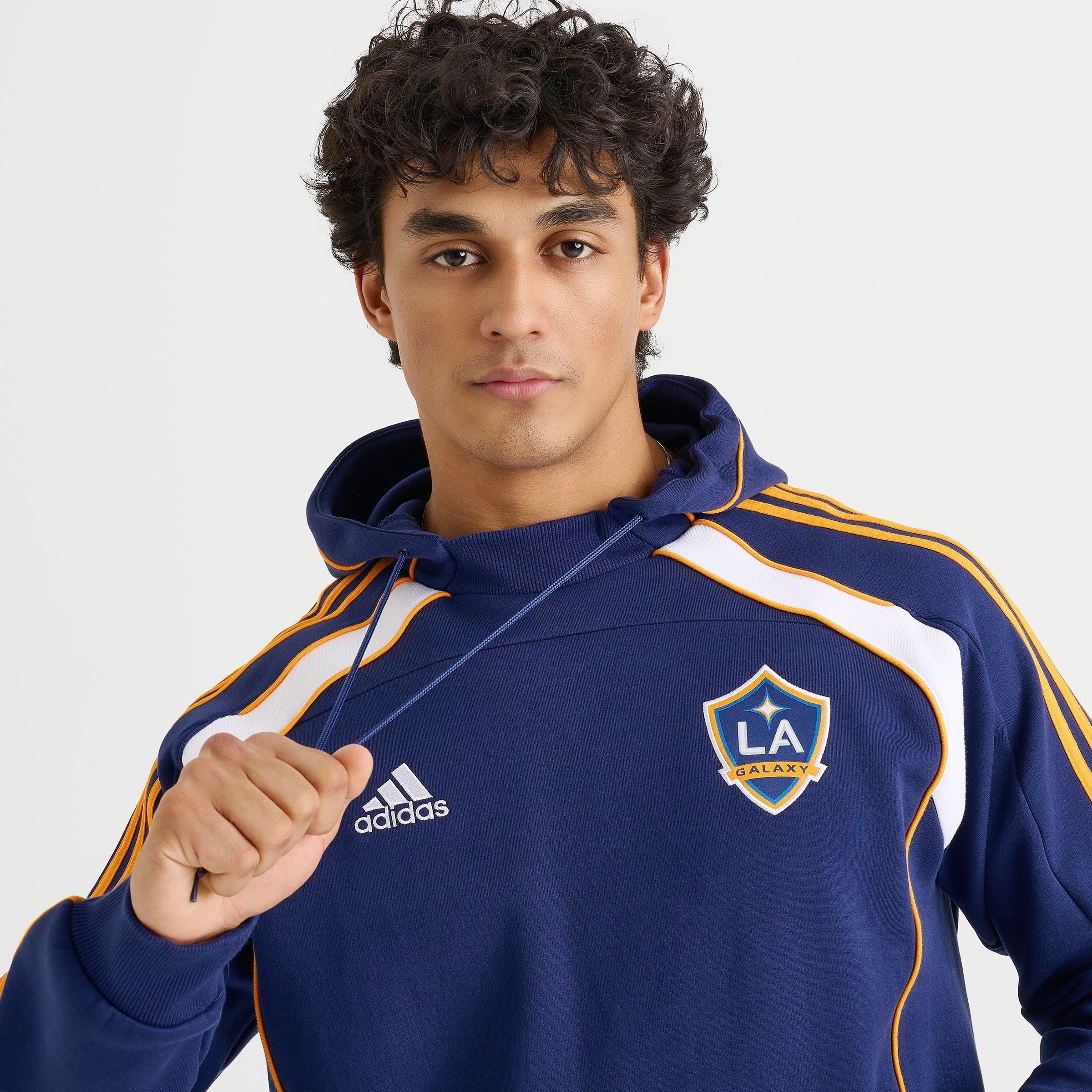 MEN'S ADIDAS LA GALAXY MLS TRAVEL HOODIE - 5