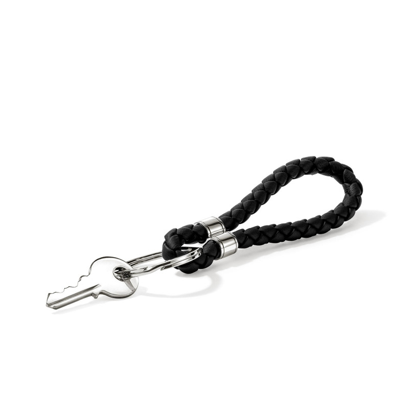 JH Key Chain, Sterling Silver, Leather 1