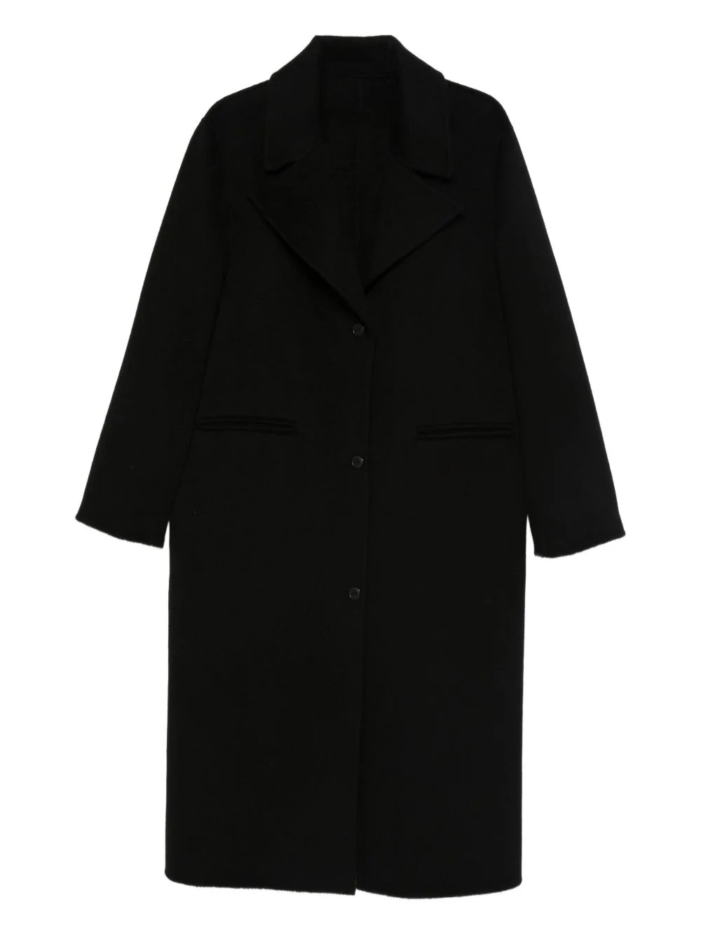 buttoned wool coat - 1