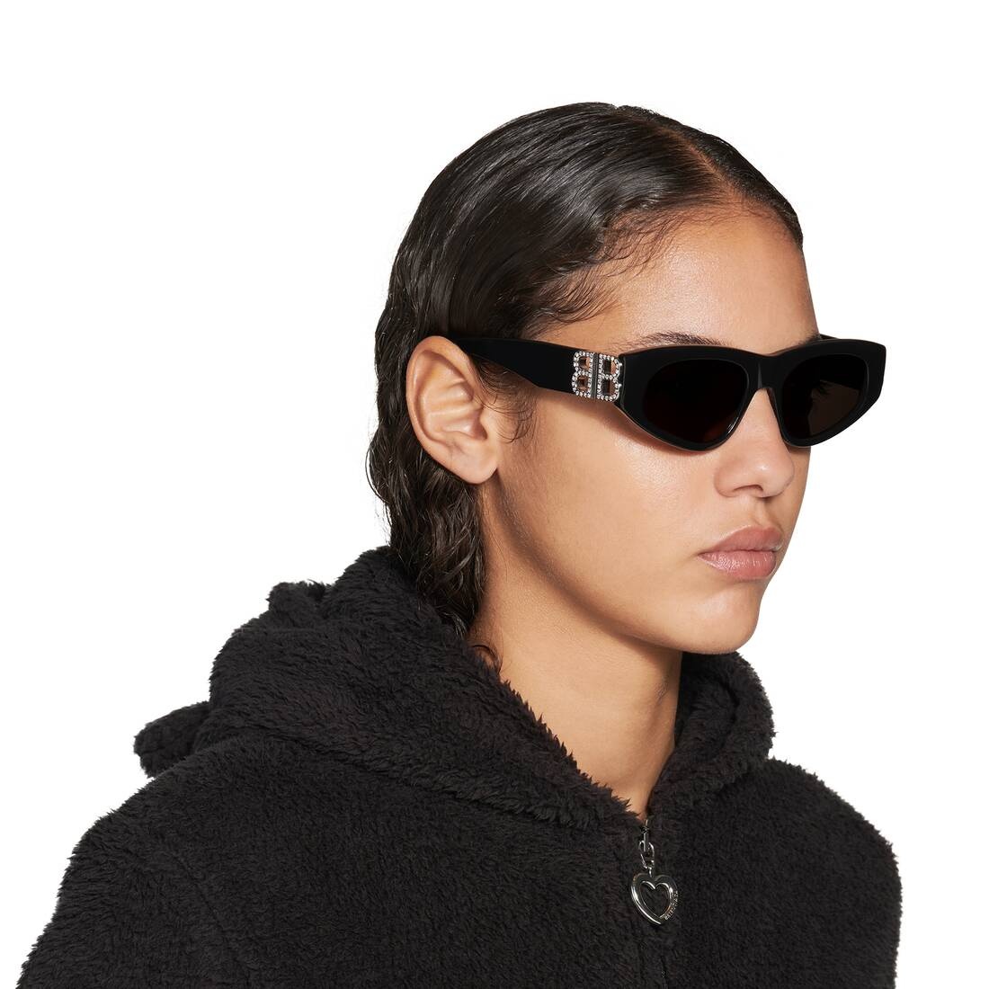 Women's Dynasty D-frame Sunglasses in Black - 5