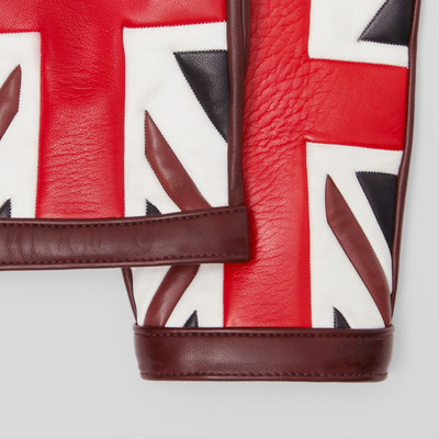 Burberry Flag Motif Leather Gloves outlook