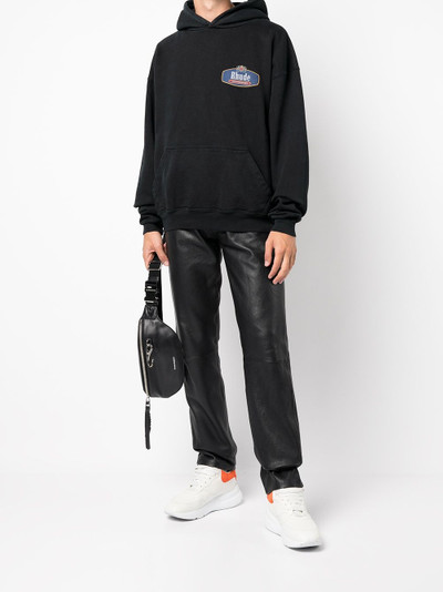 Rhude logo-print pullover hoodie outlook