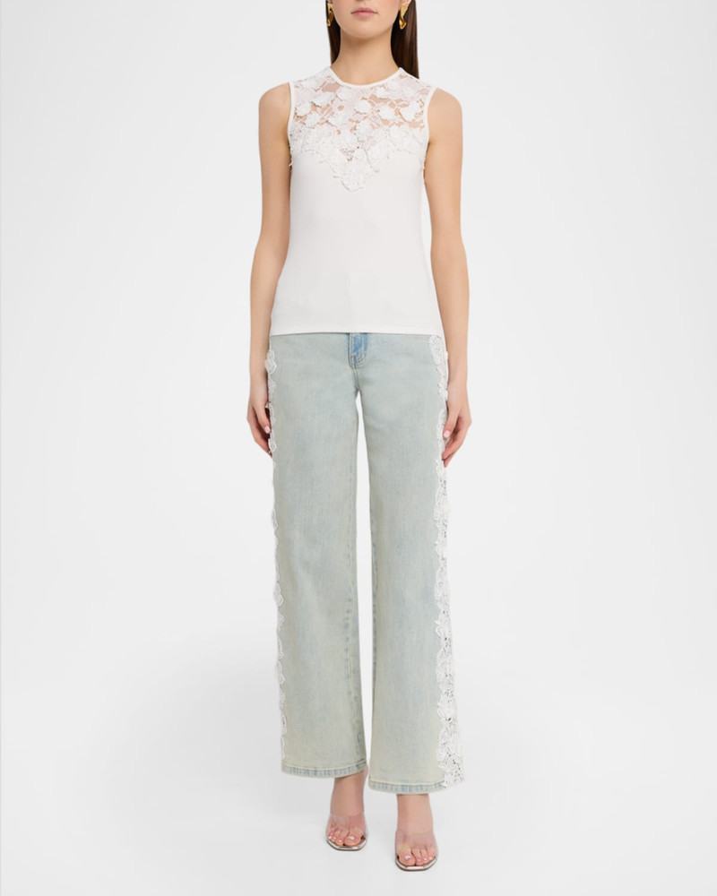 GENERATION LOVE Trina 3D Lace Combo Top outlook