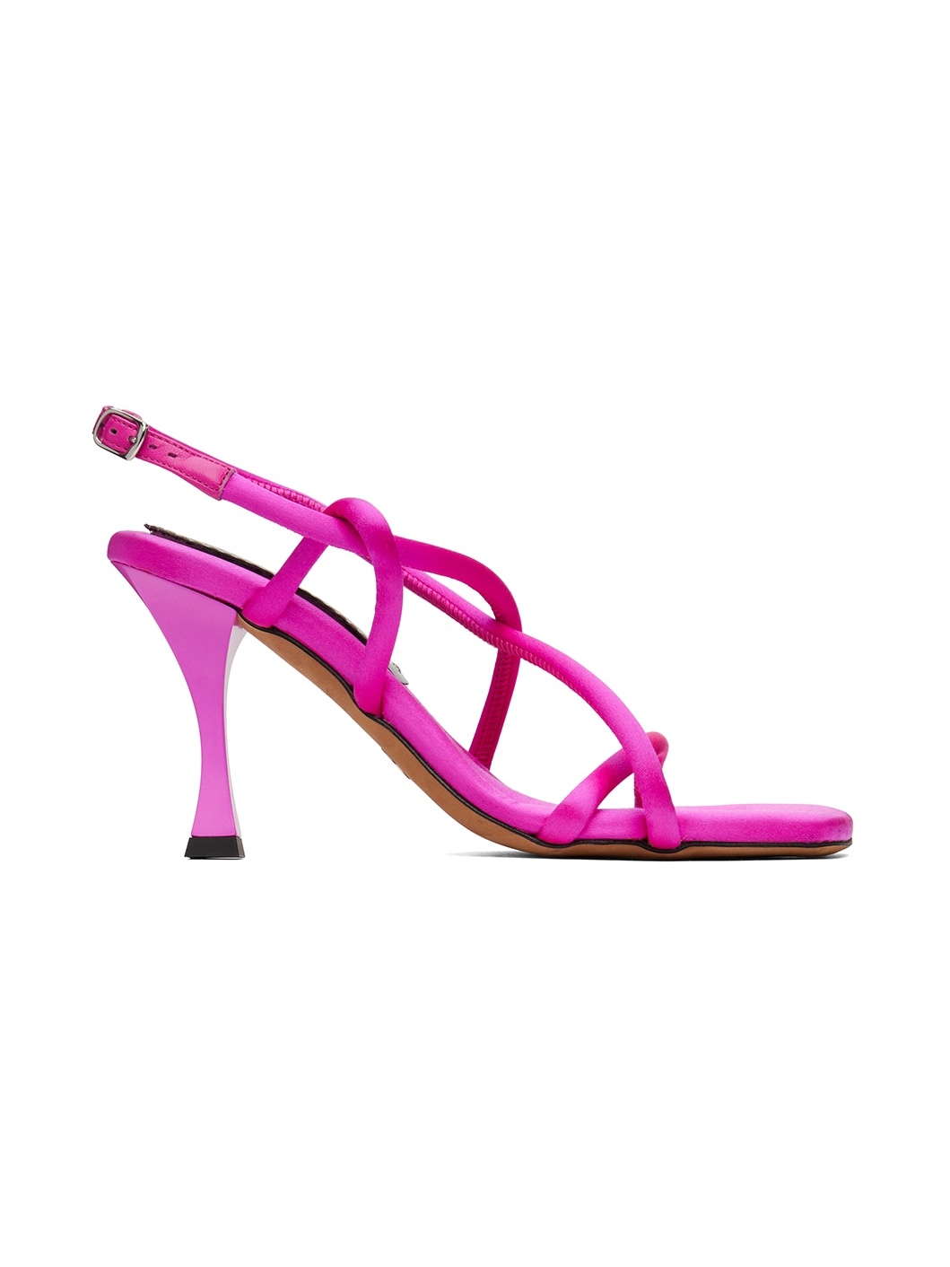 Pink Strappy Heeled Sandals - 1