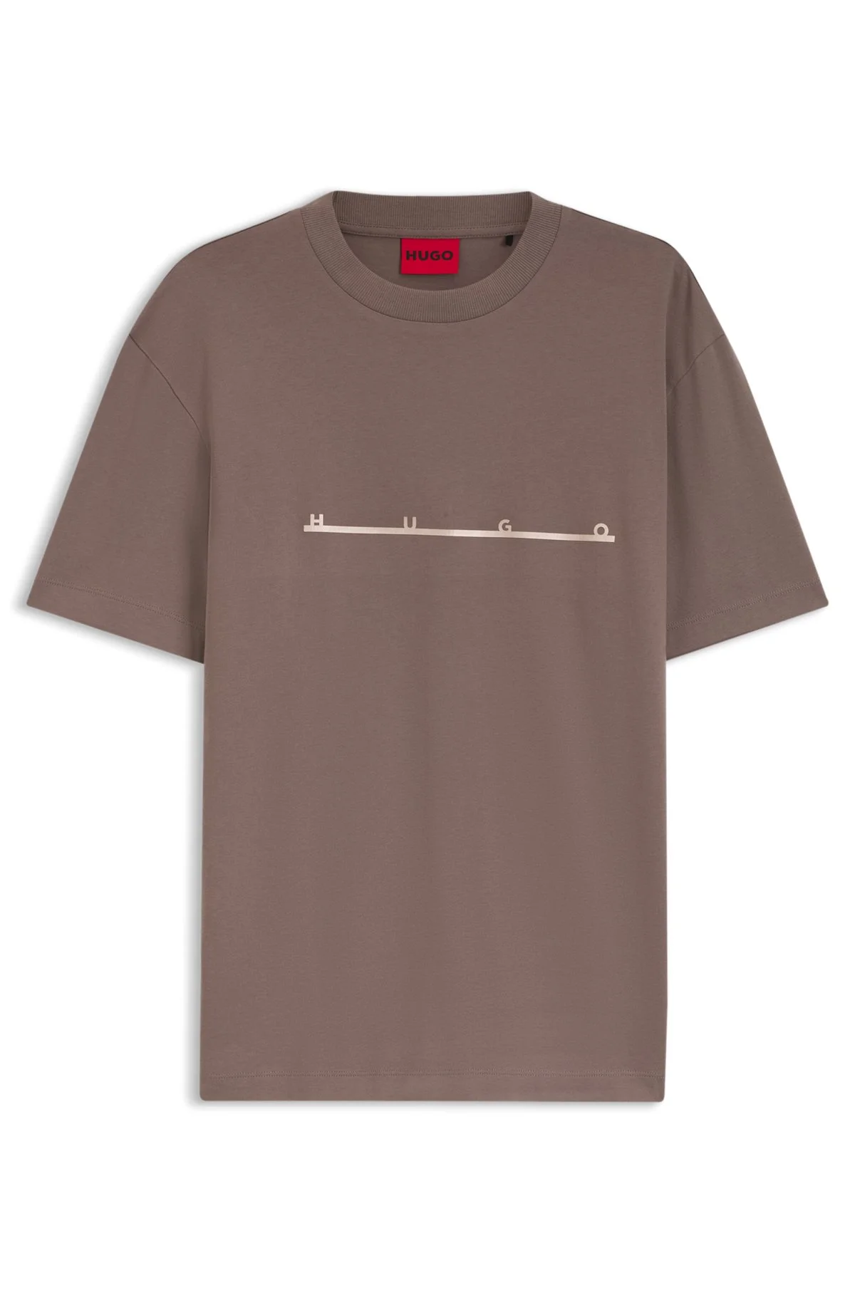 RELAXED-FIT T-SHIRT WITH ZIGZAG STITCHING DETAIL - 1