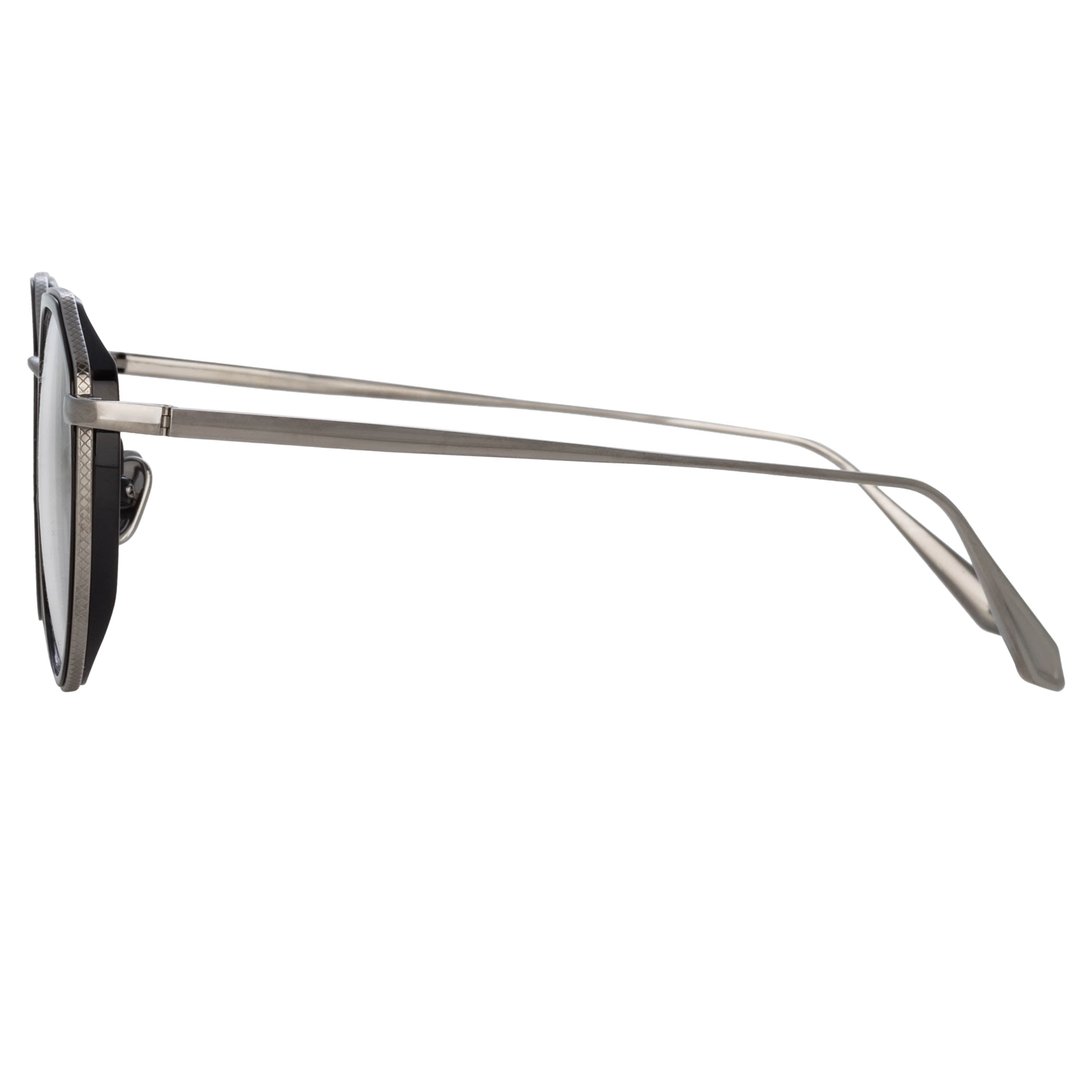 CESAR ANGULAR OPTICAL FRAME IN WHITE GOLD AND BLACK - 3