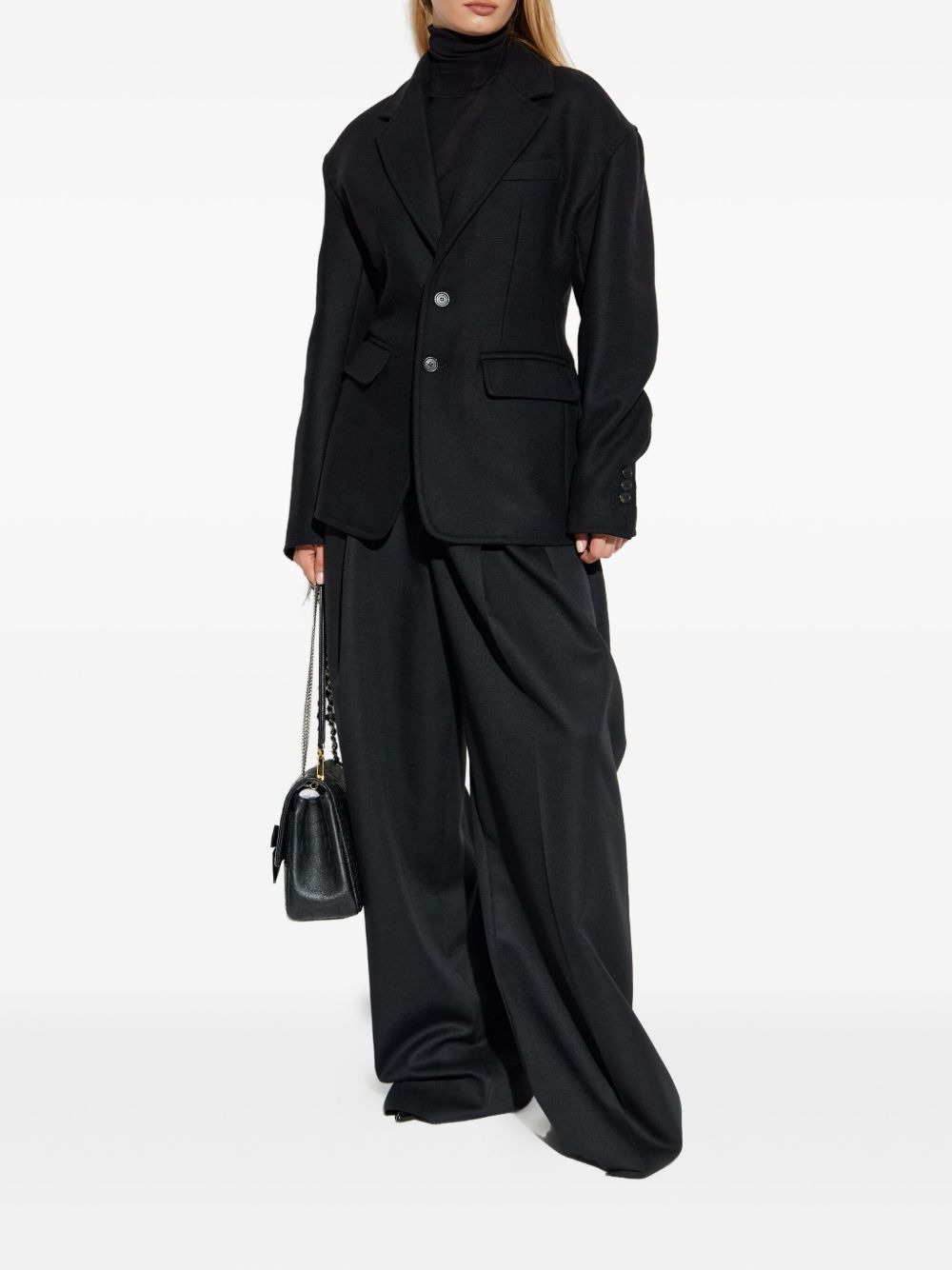 two-button wool-blend jacket - 2