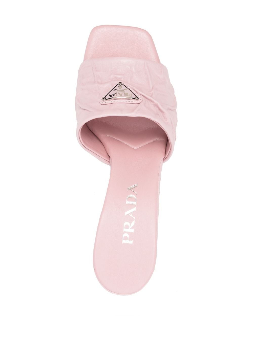 70mm triangle logo-plaque quilted mules - 4