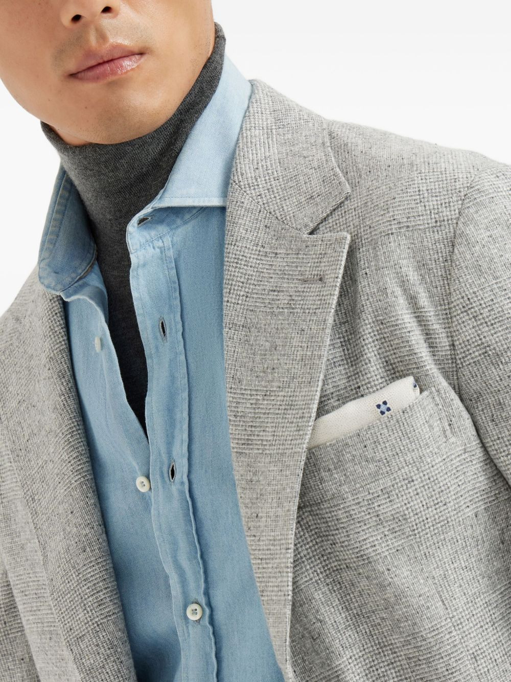 Brunello Cucinelli Men Wool Silk Anch Cashmere Type Jacket - 4