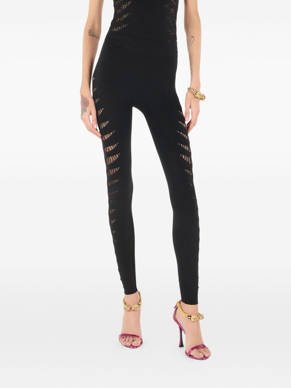 python-patterned leggings - 3
