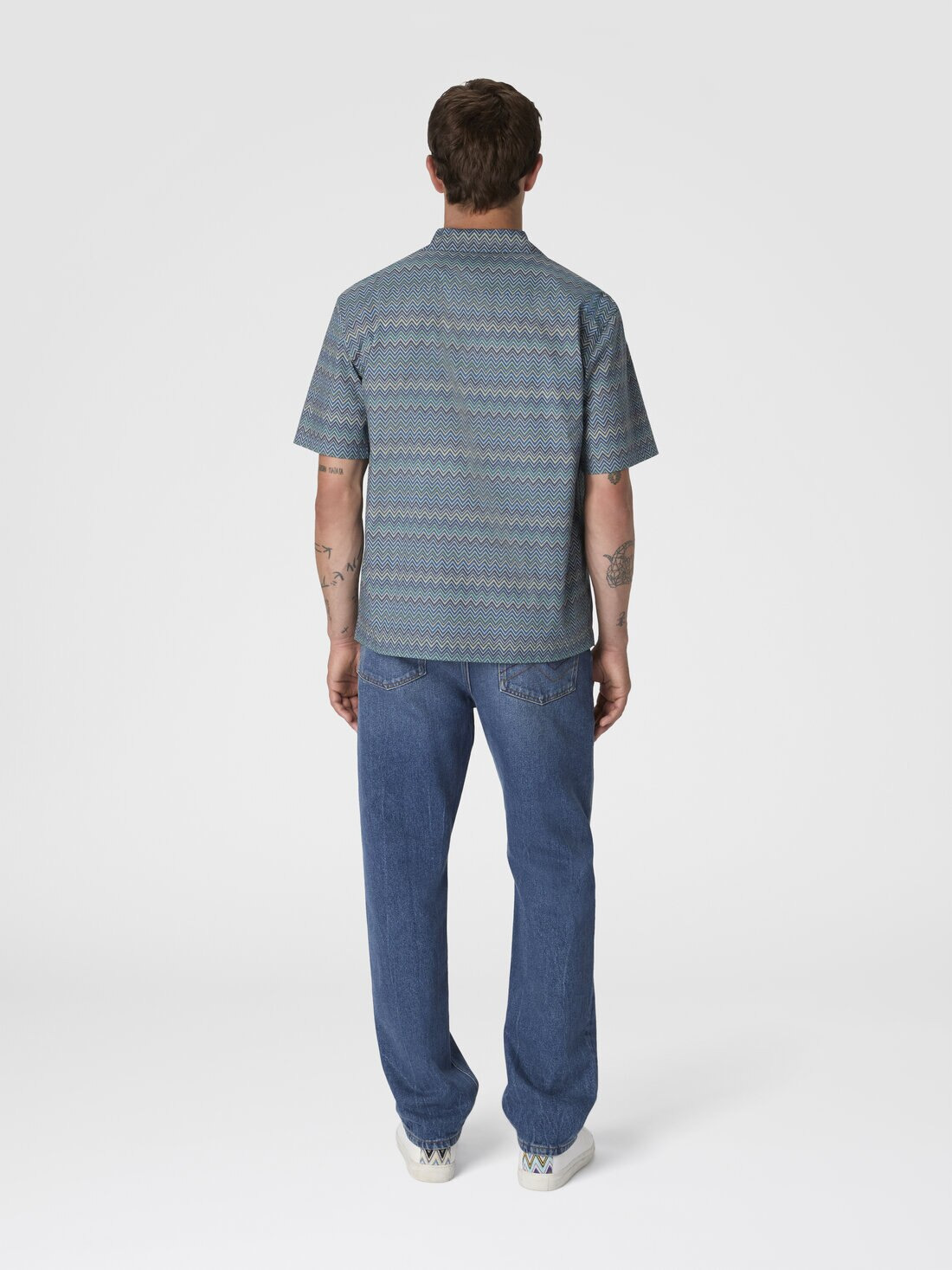 Bowling Shirt with Zigzag Pattern - 3