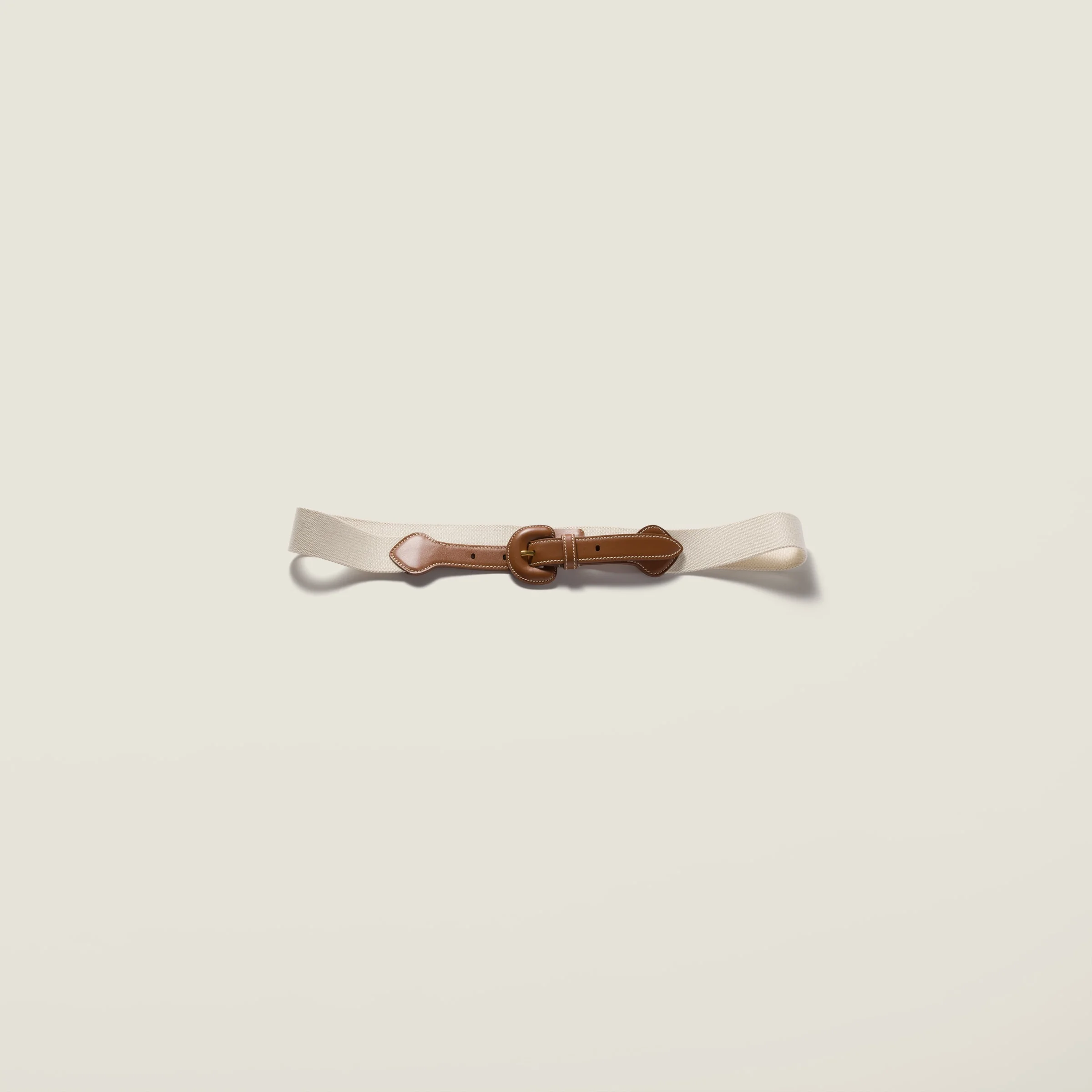 Leather and cord belt - 1