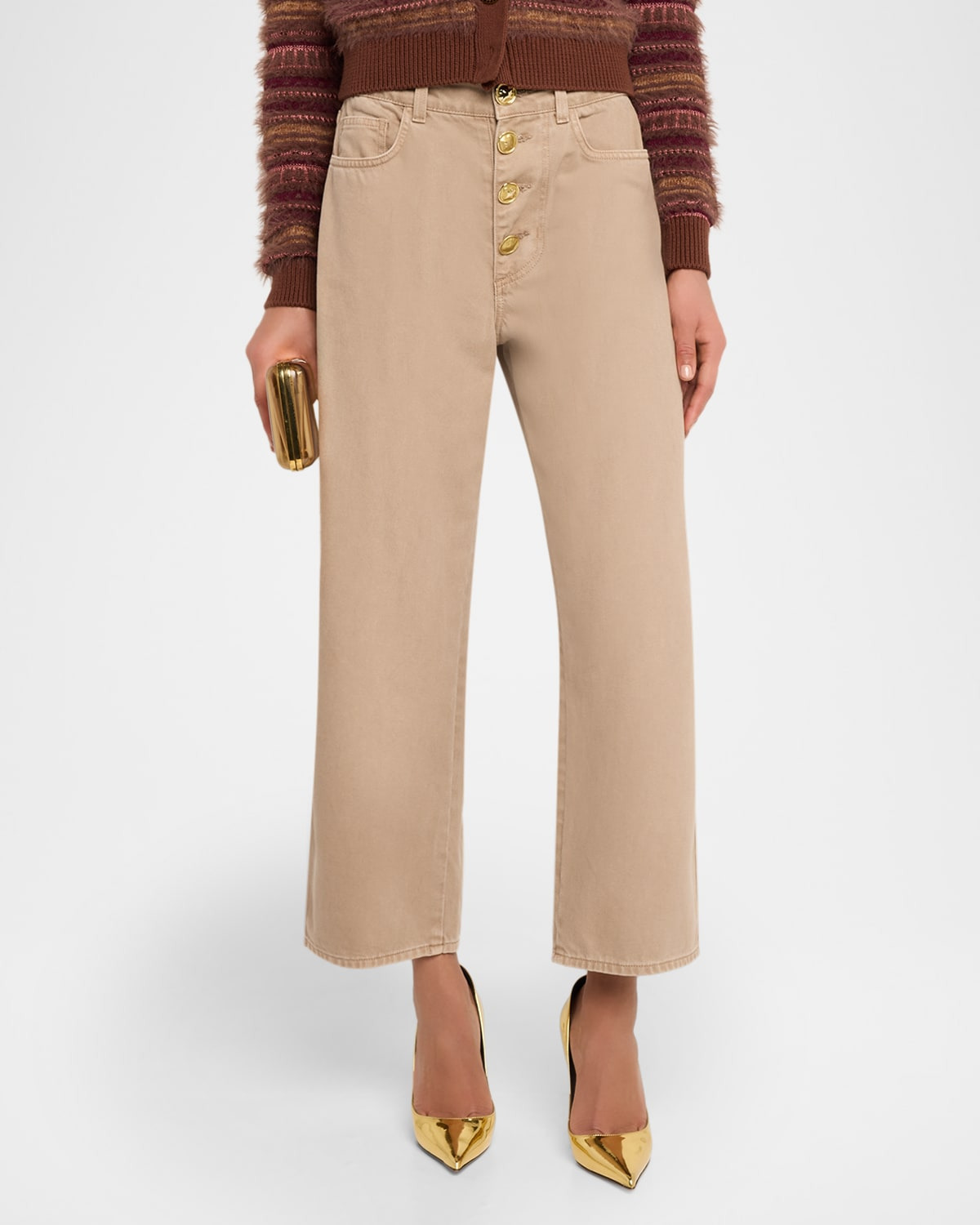 Liora High-Rise Wide Cropped Jeans - 4