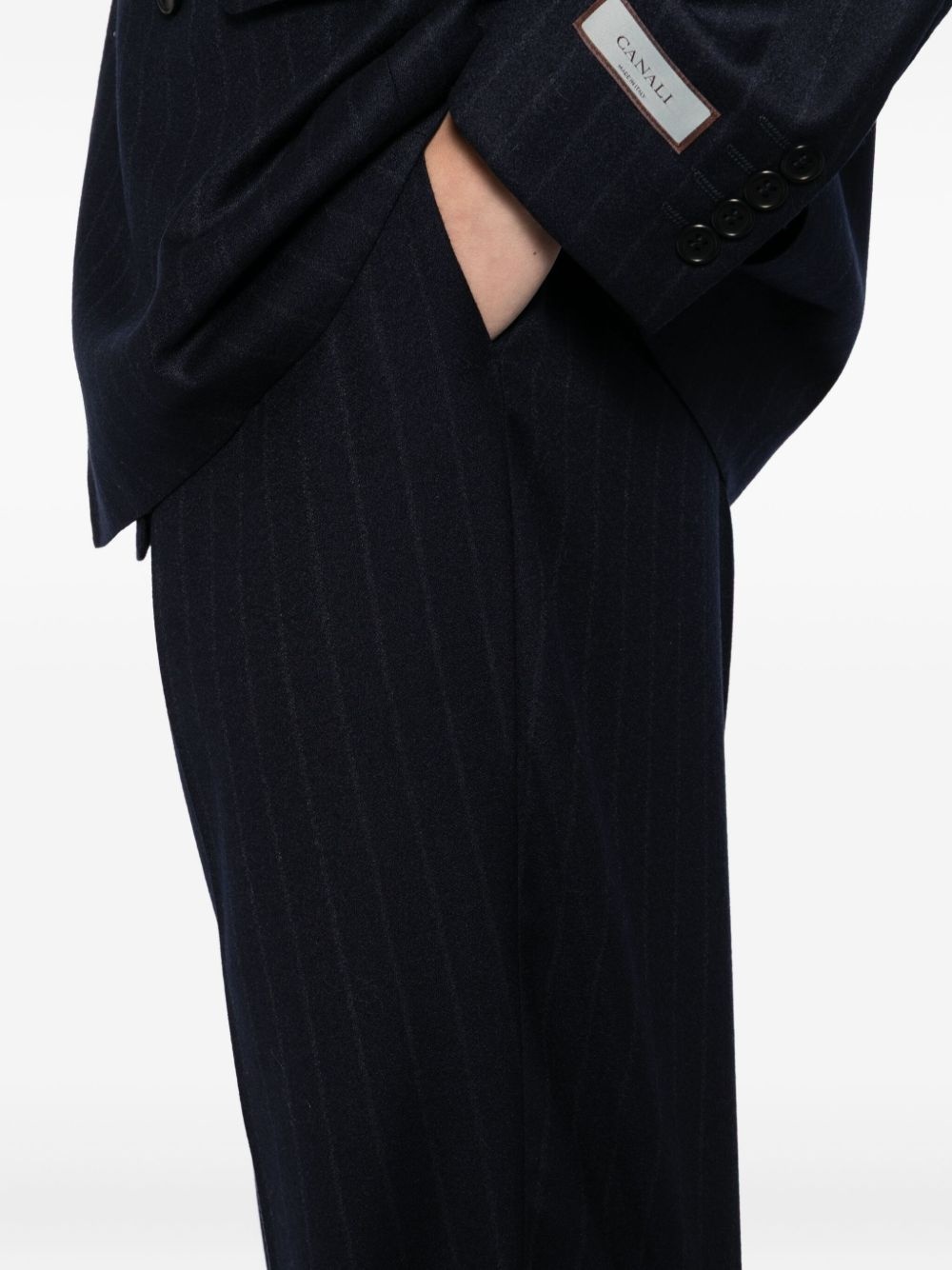 pinstripe double-breasted suit - 5