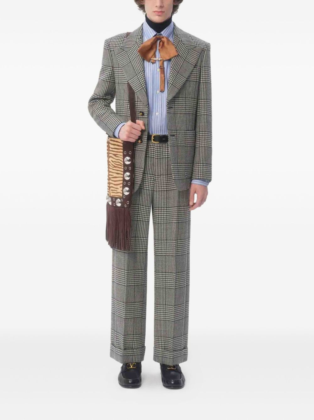 plaid check suit jacket - 2