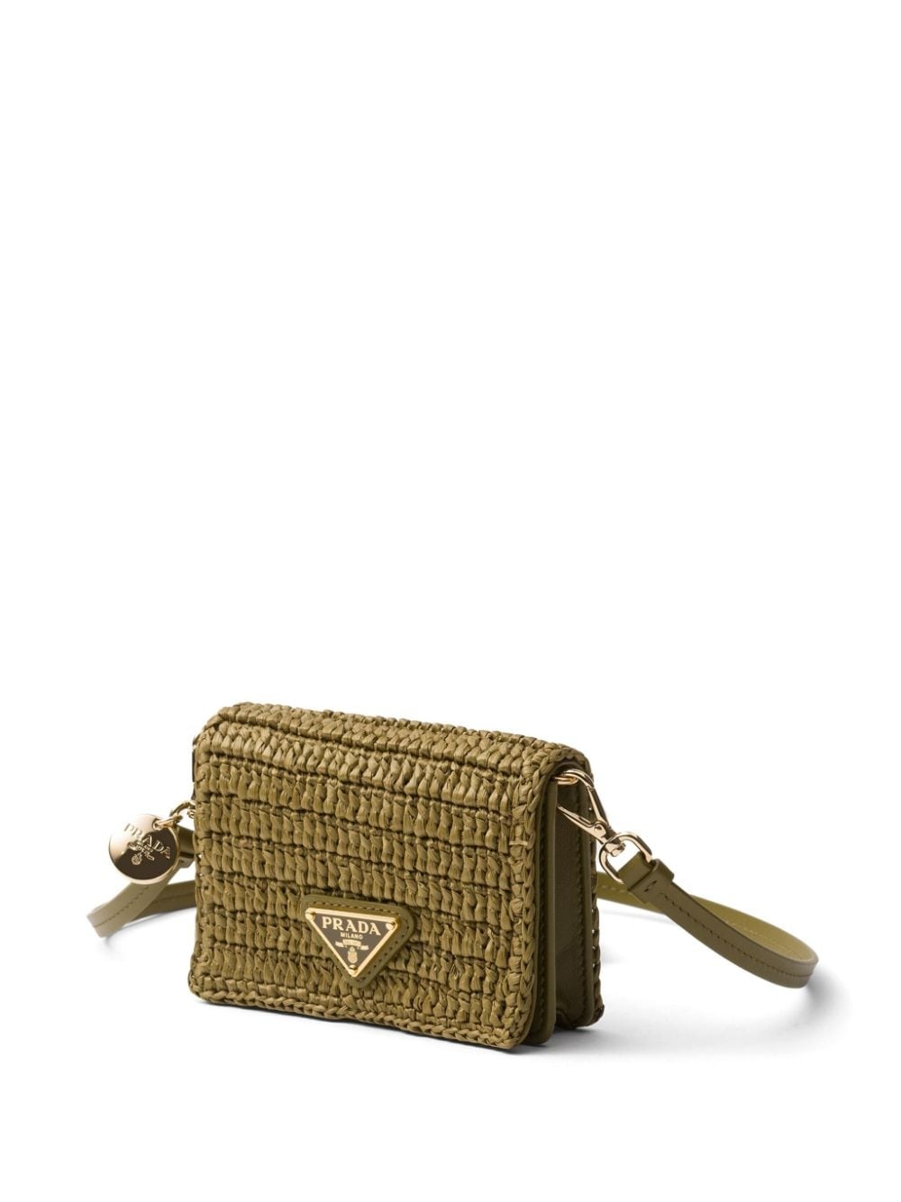 enamel triangle logo crochet purse - 3