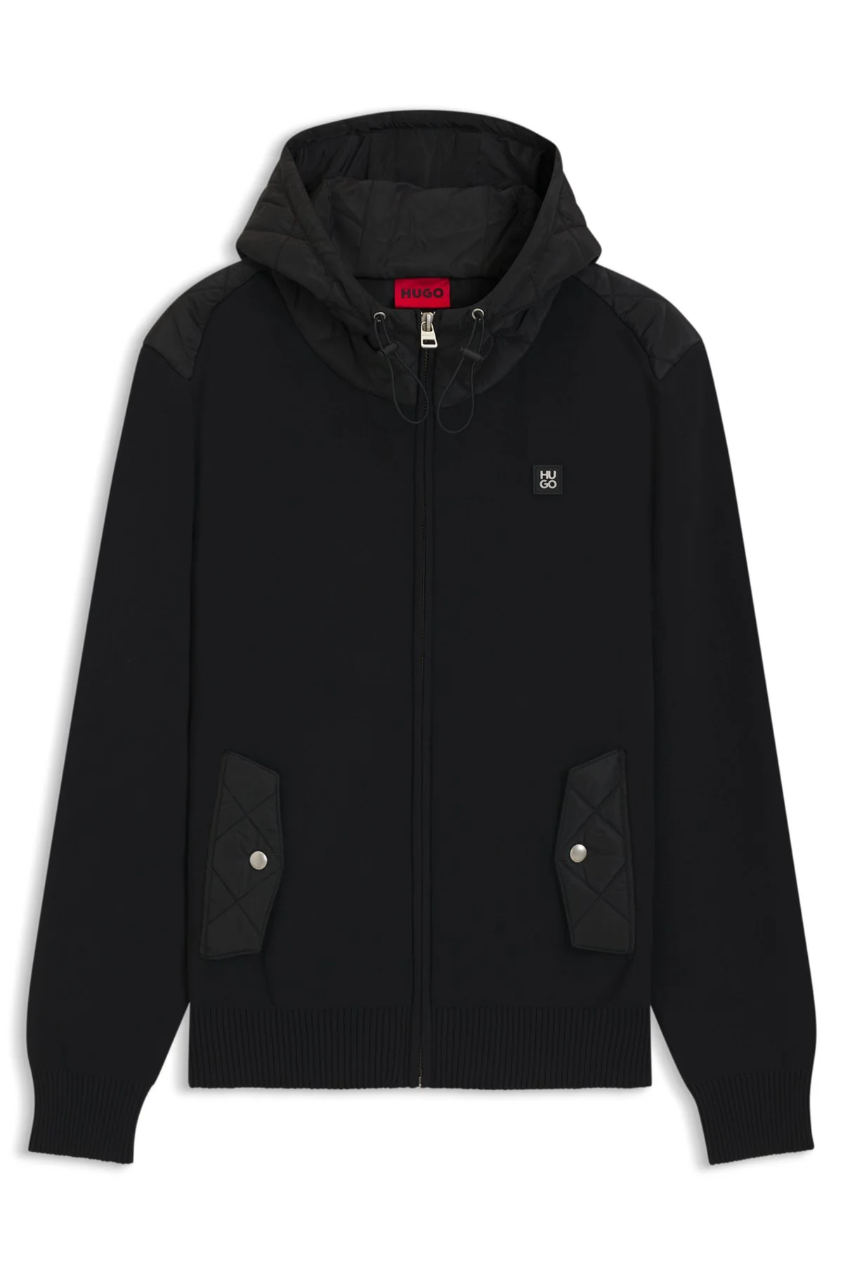 REGULAR-FIT JACKET IN MIXED MATERIALS - 1