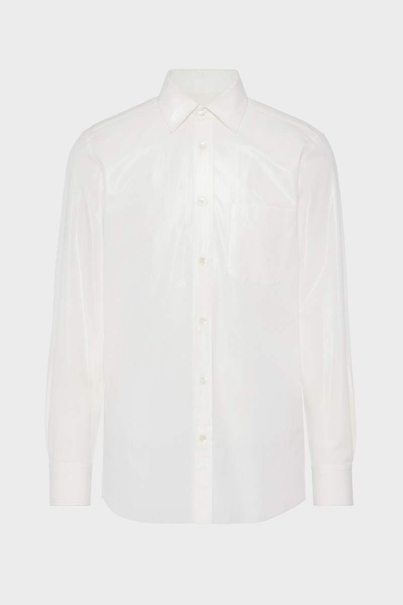 Foiled cotton poplin shirt 1