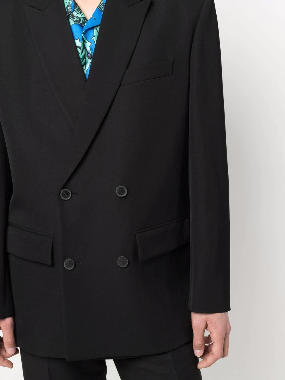 peak lapels double-breasted blazer - 5