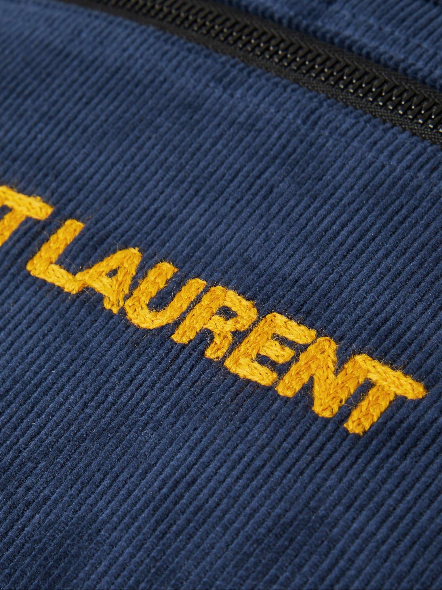 Logo-Embroidered Cotton-Corduroy Backpack - 5