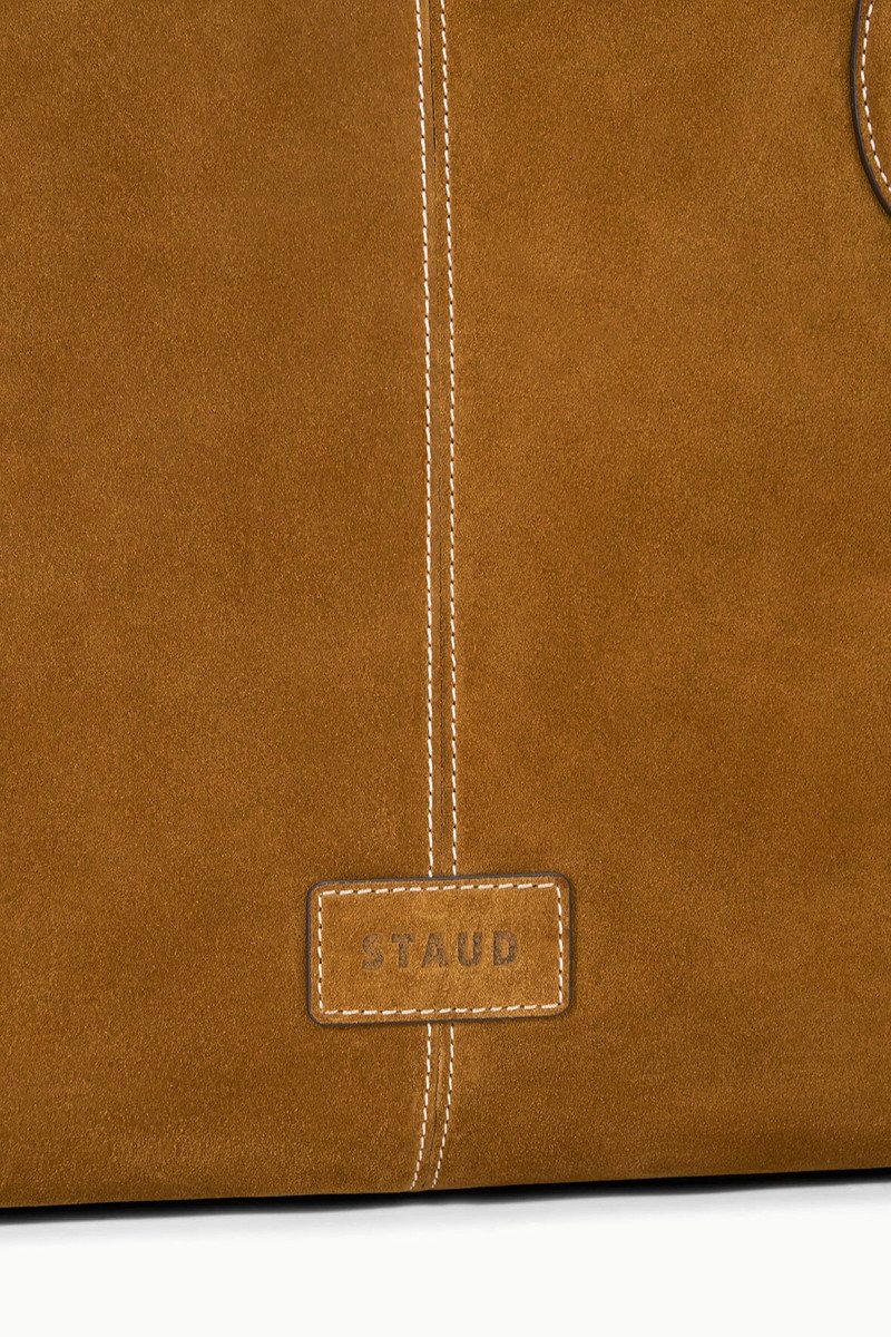 STAUD PIPER TOTE TAN SUEDE 5