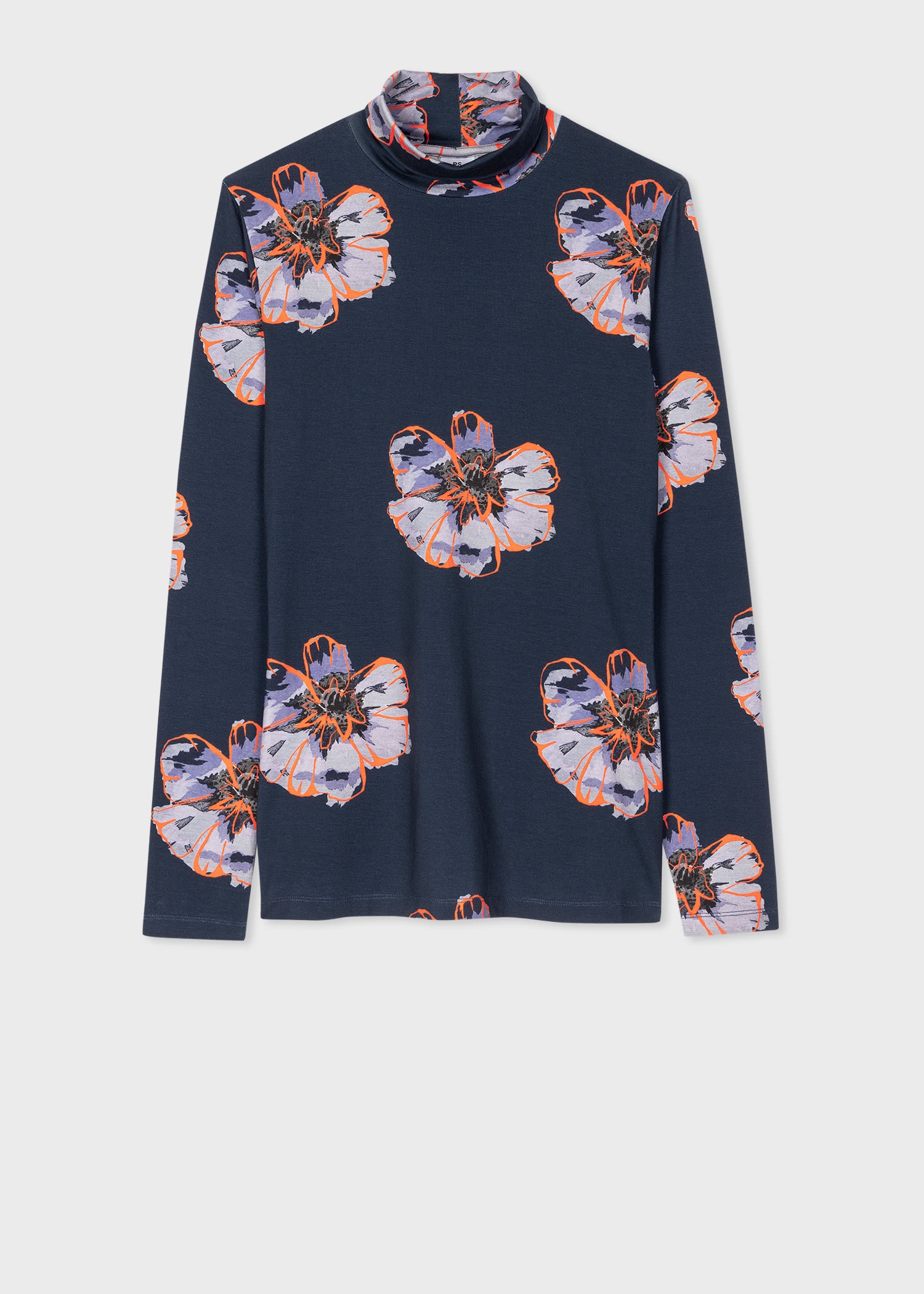 'Flowerhead' Mock Neck Top - 1