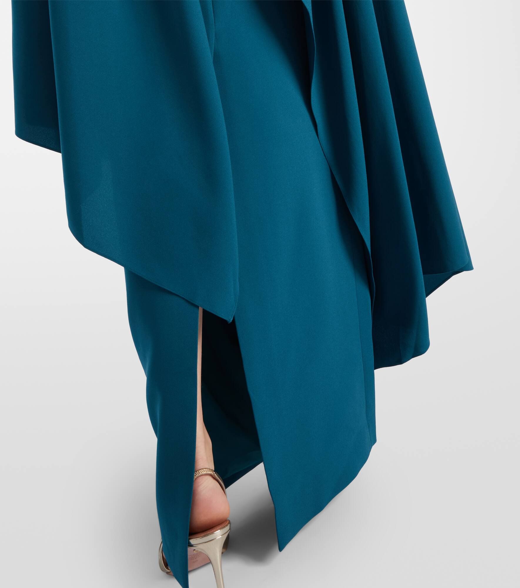 Deena caped crêpe gown - 6