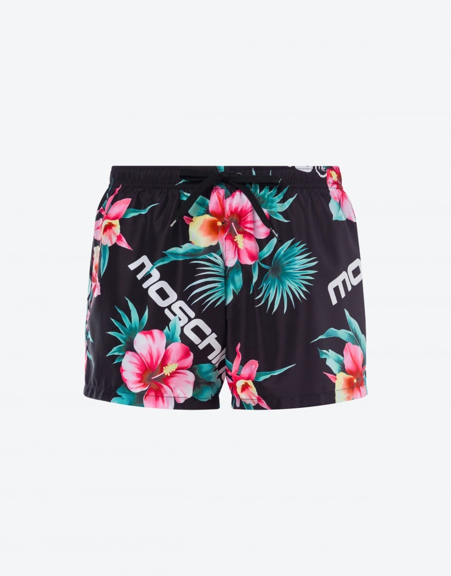 HIBISCUS PRINT BEACH BOXERS - 1