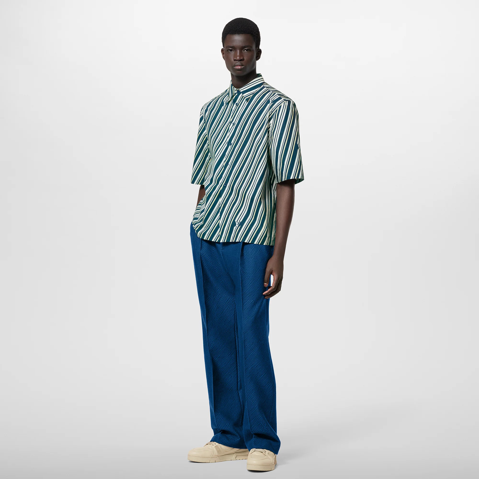 Short-Sleeved Printed Cotton Shirt - 4