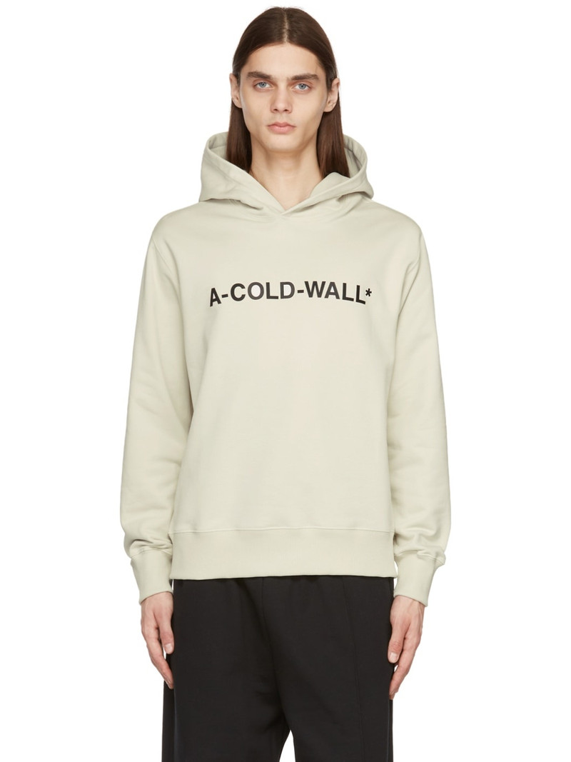Beige Essential Logo Hoodie - 1
