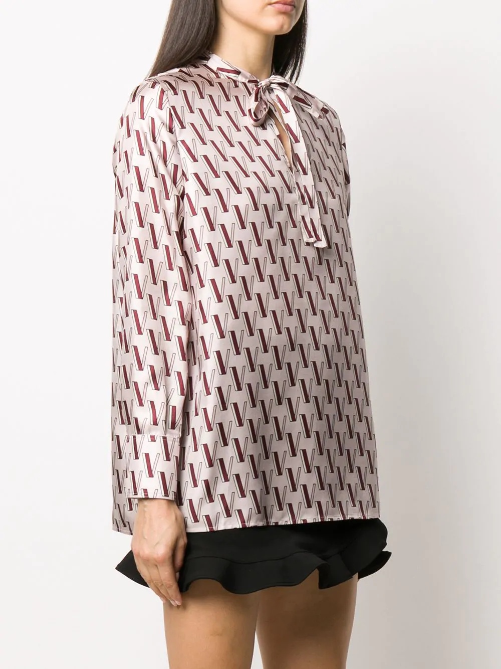 V-print blouse - 3