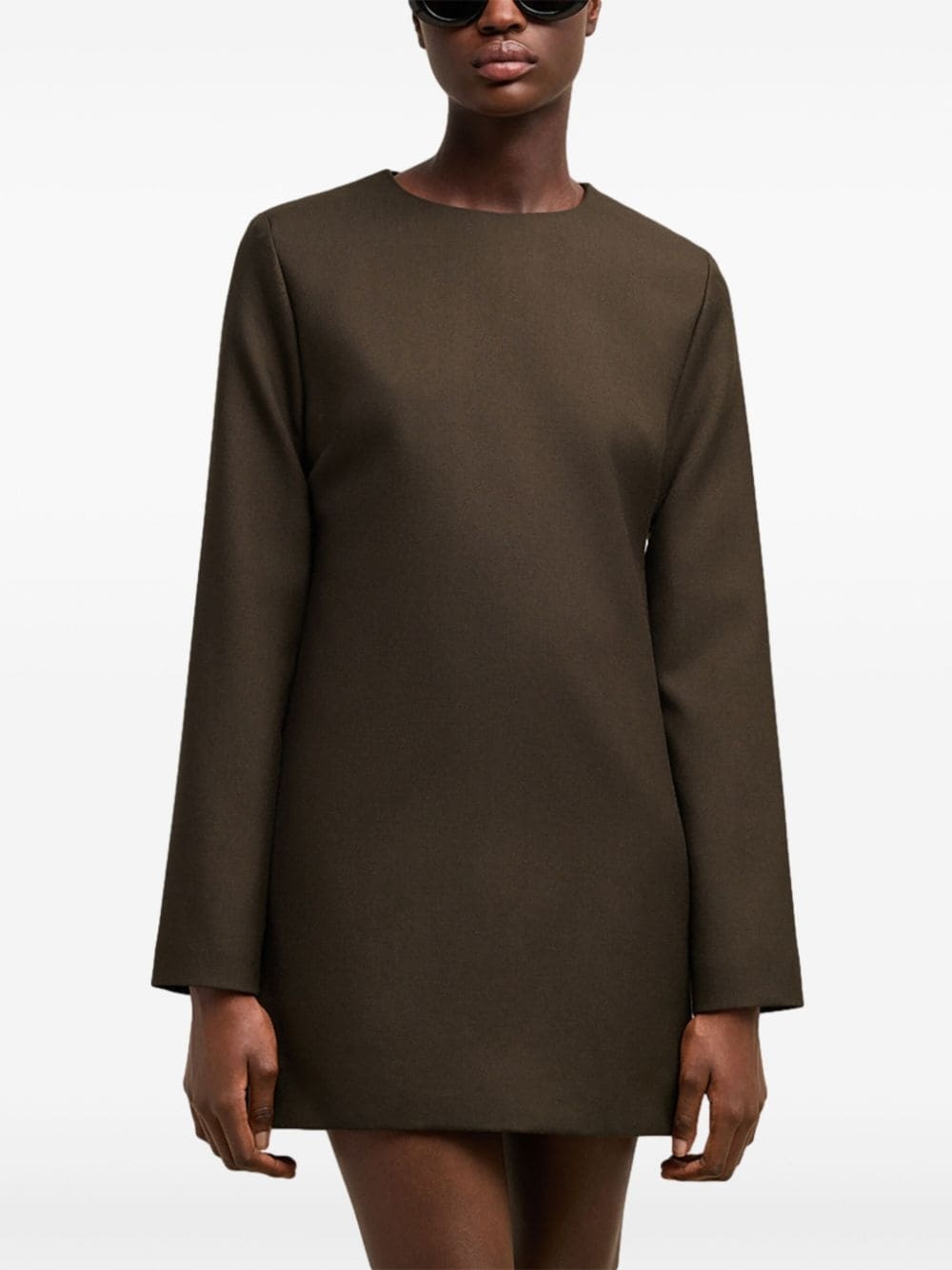 long sleeve wool dress - 5