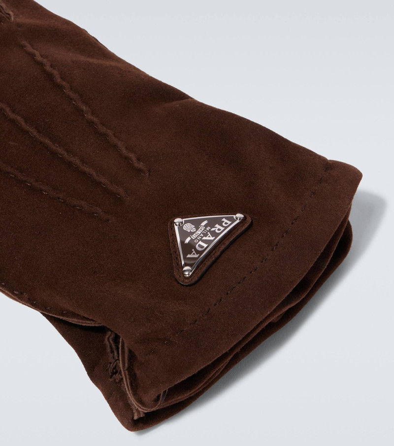 Prada Logo suede gloves outlook