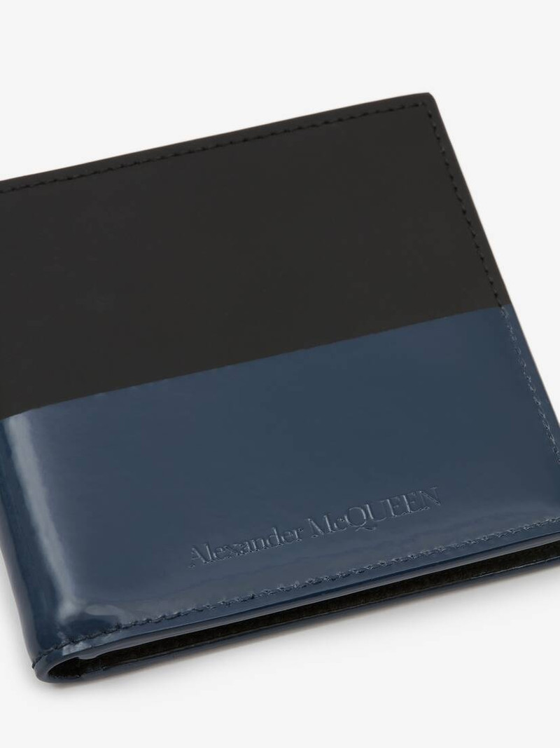 Bi-colour Card Holder in Black/navy 4