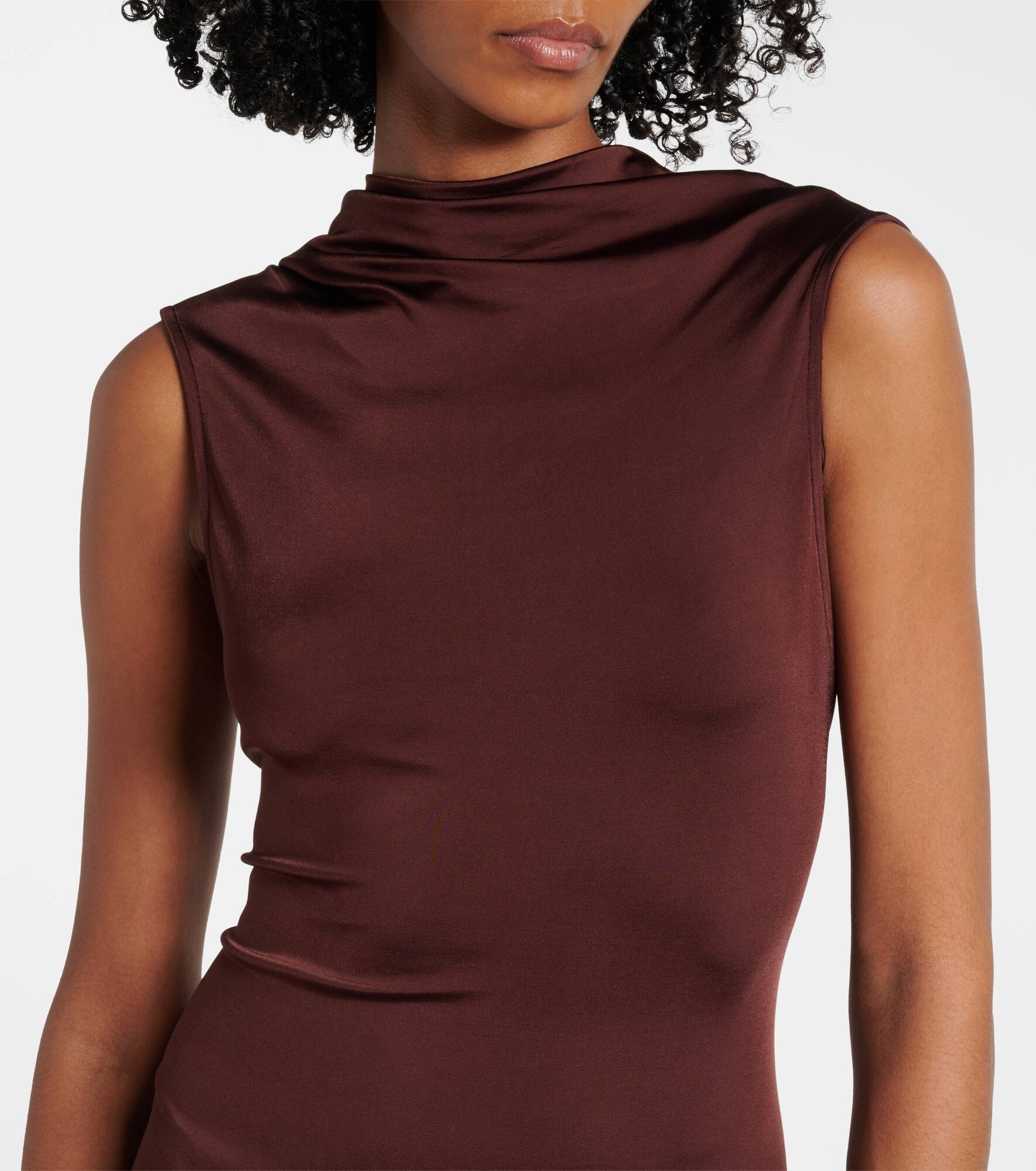 Draped jersey gown - 4