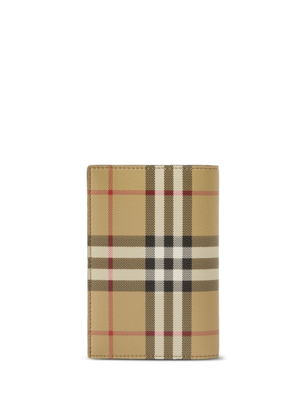 checkered leather passport holder - 2