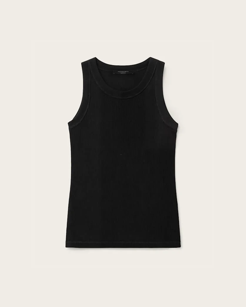 RINA CREW NECK SLEEVELESS TANK TOP - 1