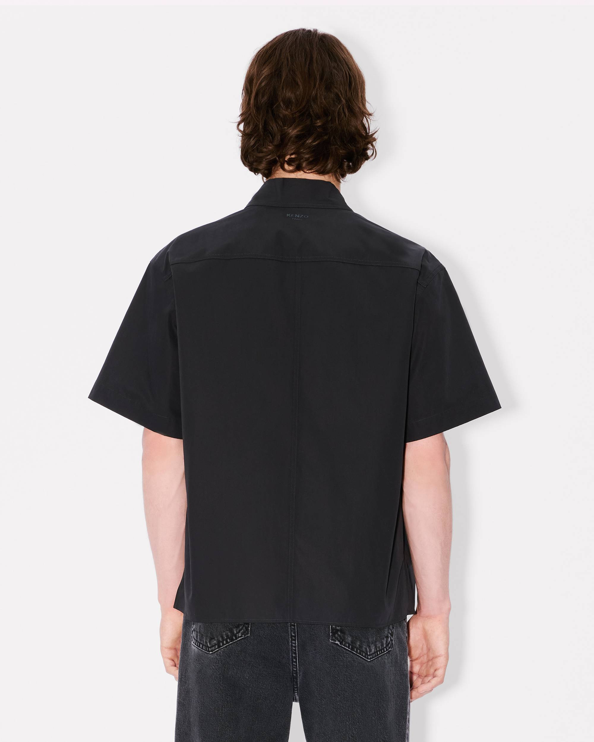 Kimono short sleeve shirt in cotton poplin - 4