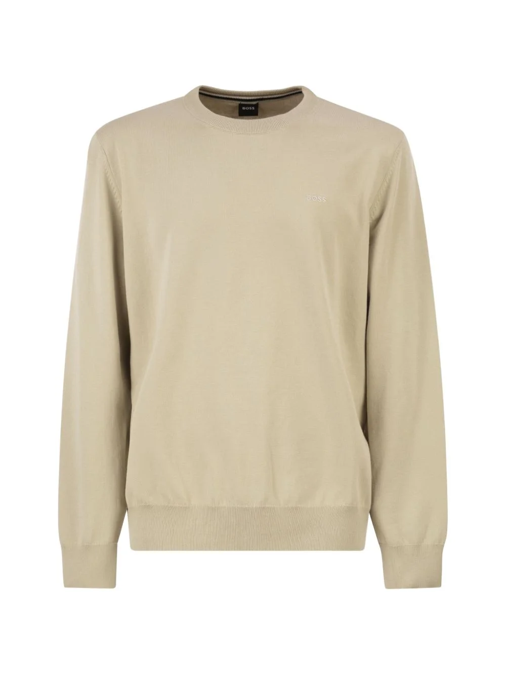 embroidered-logo crew neck sweater - 1