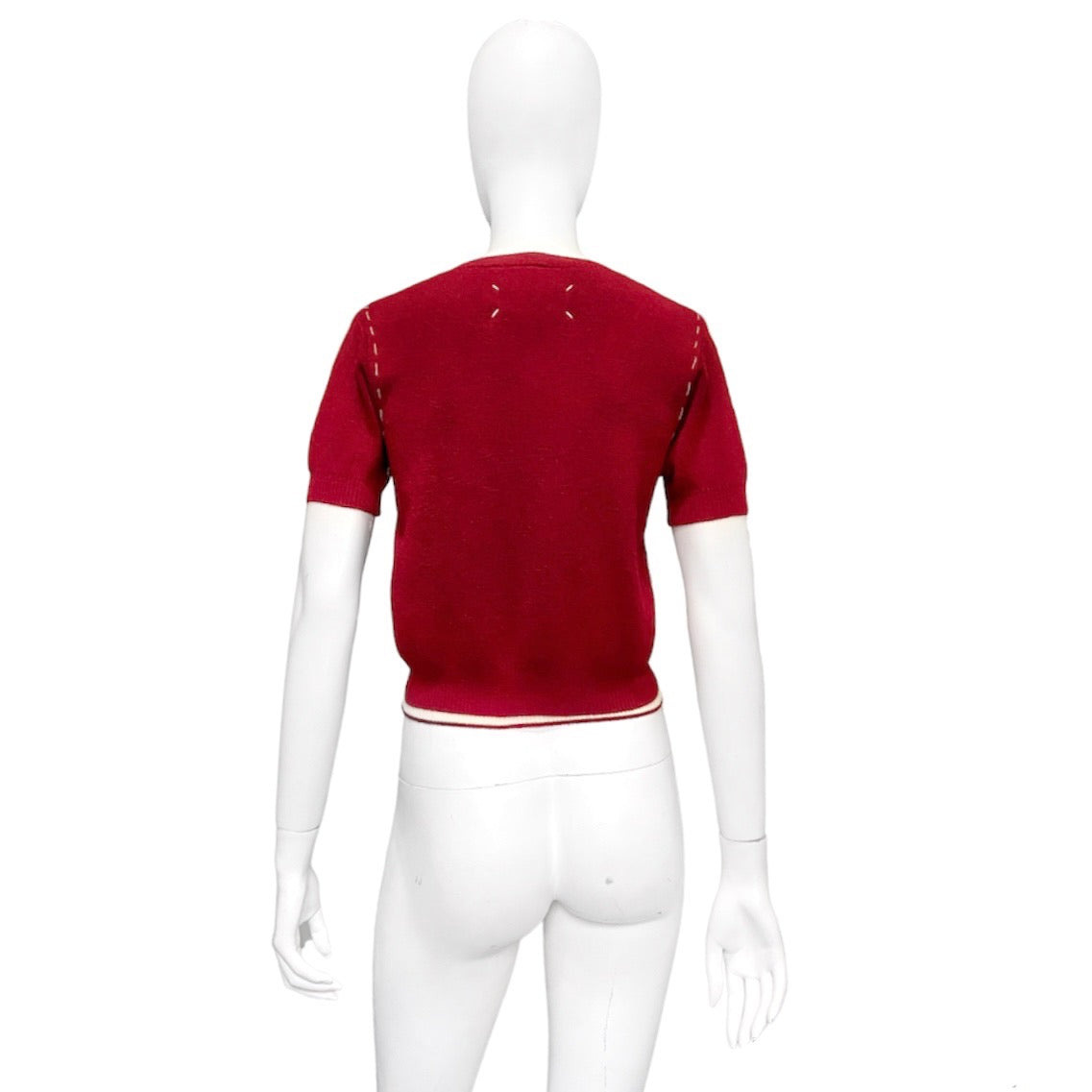 Maison Margiela fall 2021 deconstructed handstitched knit tee - 6