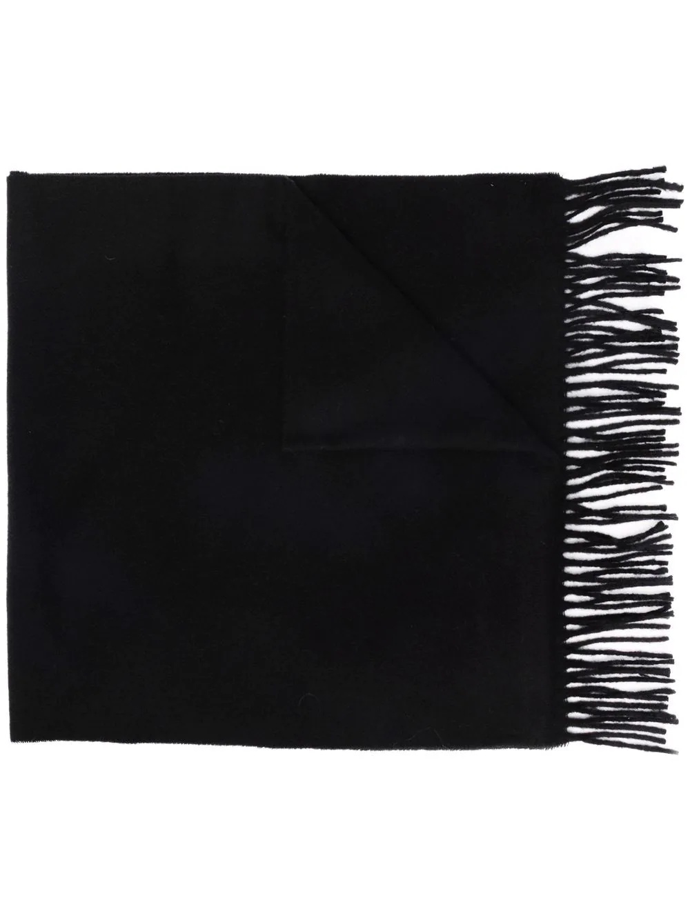 logo patch cashmere scarf - 1