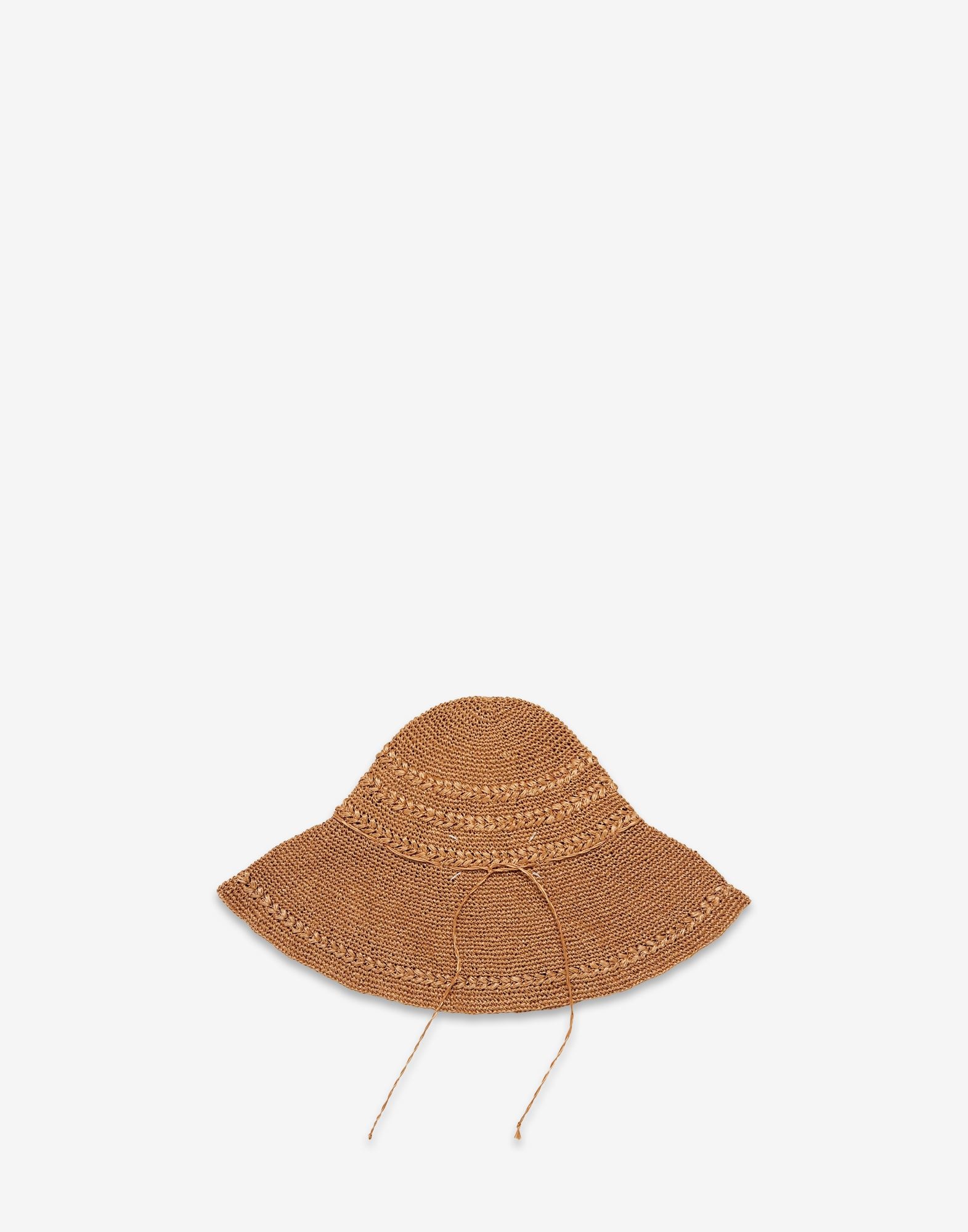 Crochet and braid wide brim bucket hat - 2