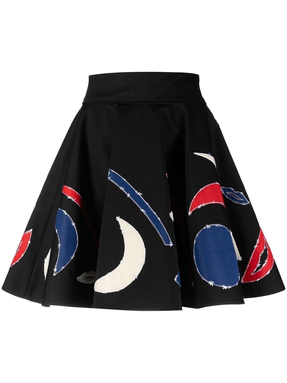 appliquÃ©-embroidered cotton skirt - 1