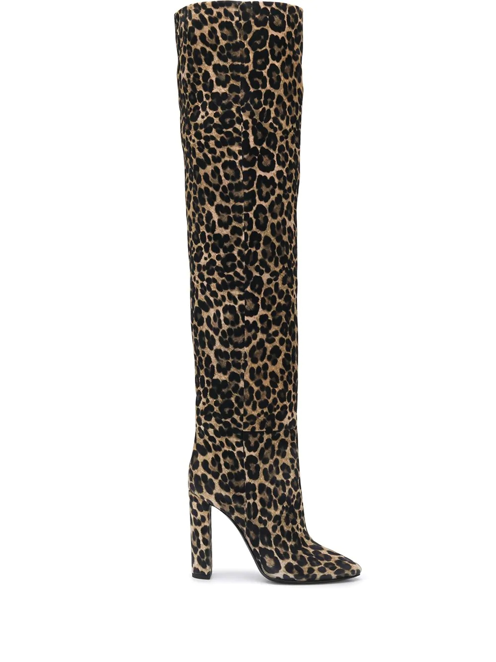 76 leopard-print over-the-knee boots - 1