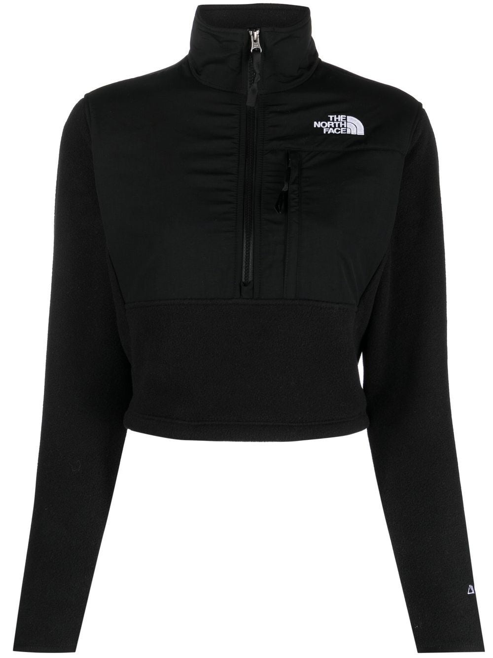 embroidered-logo half-zip sweatshirt - 1