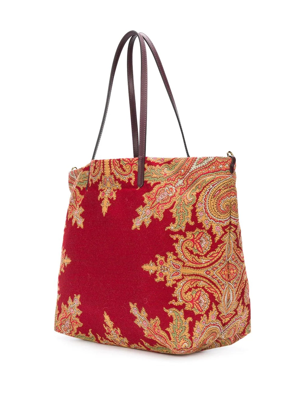 jacquard paisley print shoulder bag - 3