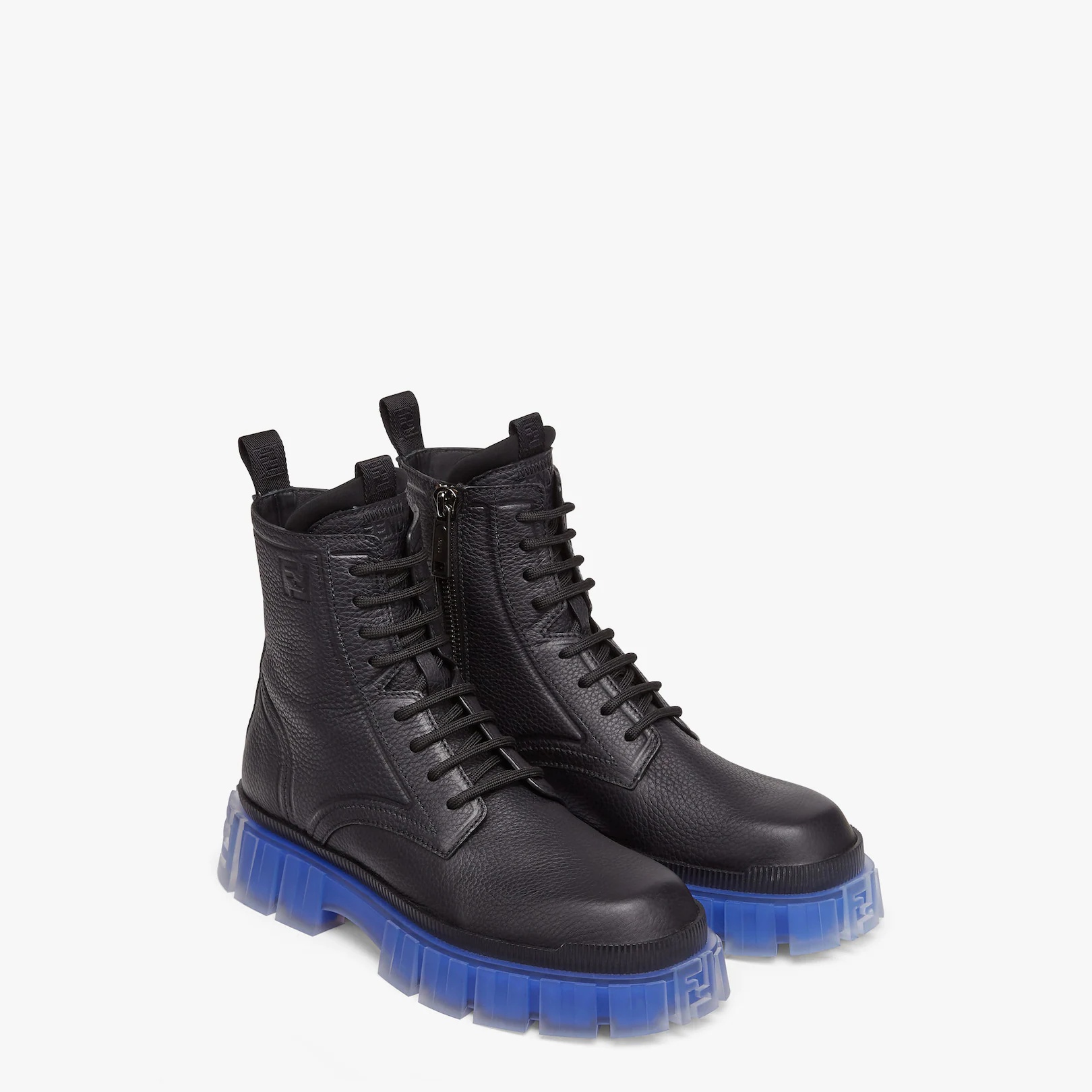 Black leather ankle boots - 4