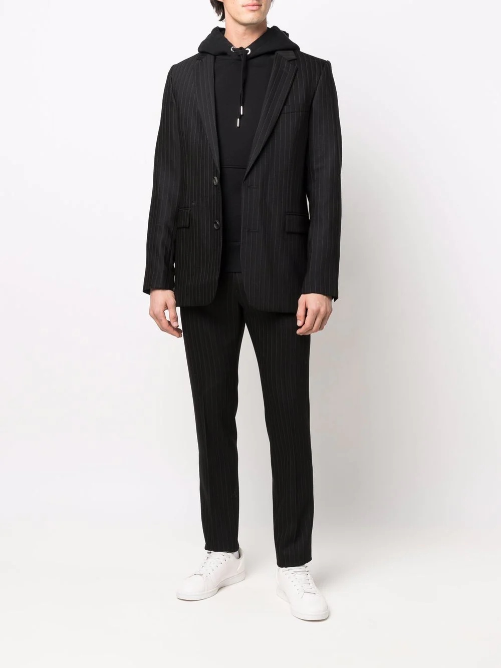 pinstriped tapered trousers - 2