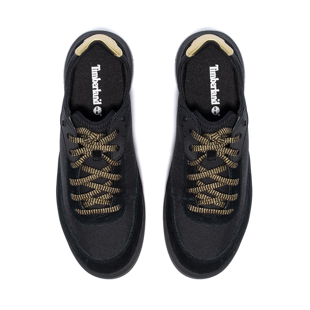 (WMNS) Timberland Supaway Leather and Fabric Oxford Trainers 'Black with Gold' A5RQZW - 5
