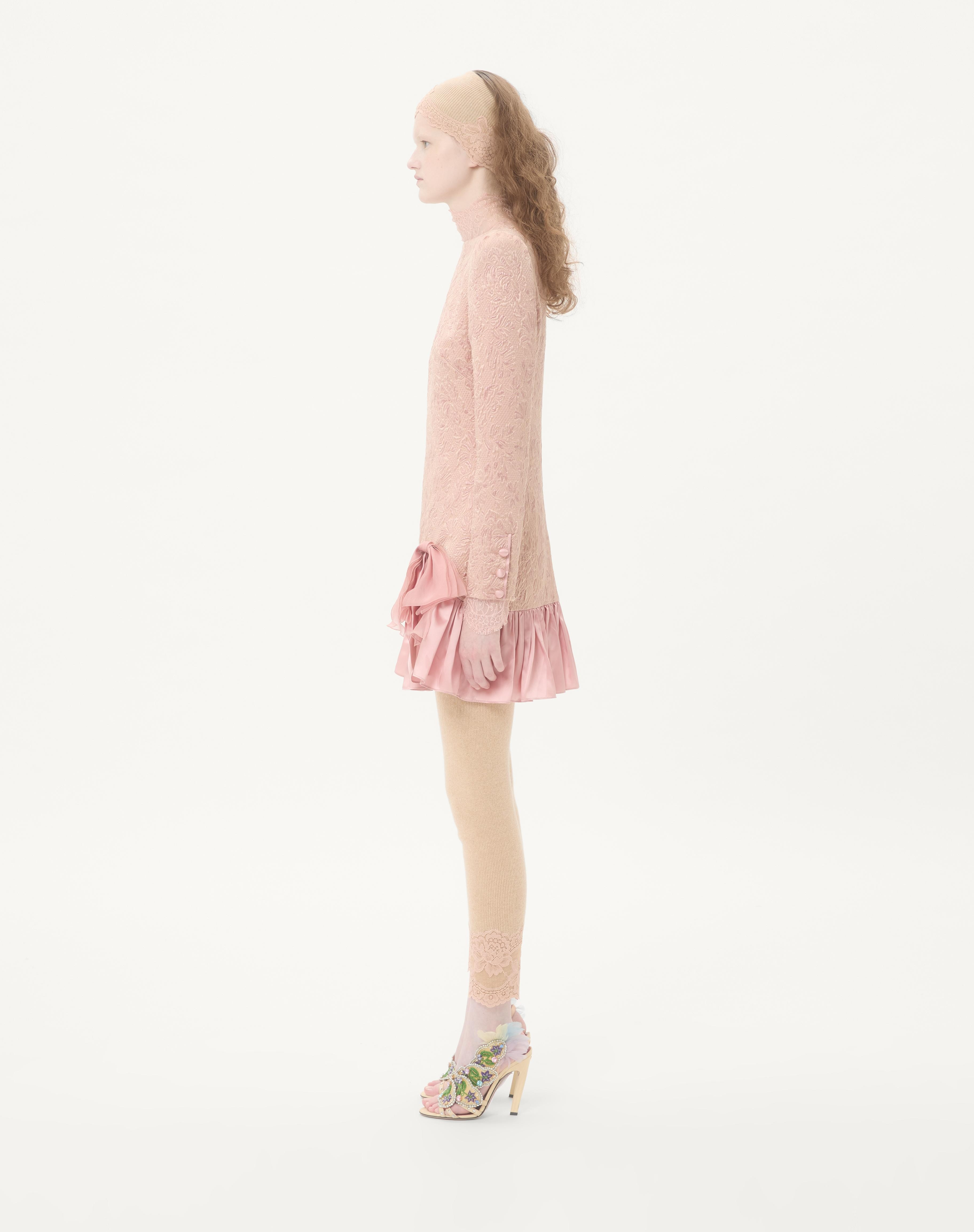 FLORAL MATELASSÉ SHORT DRESS - 6